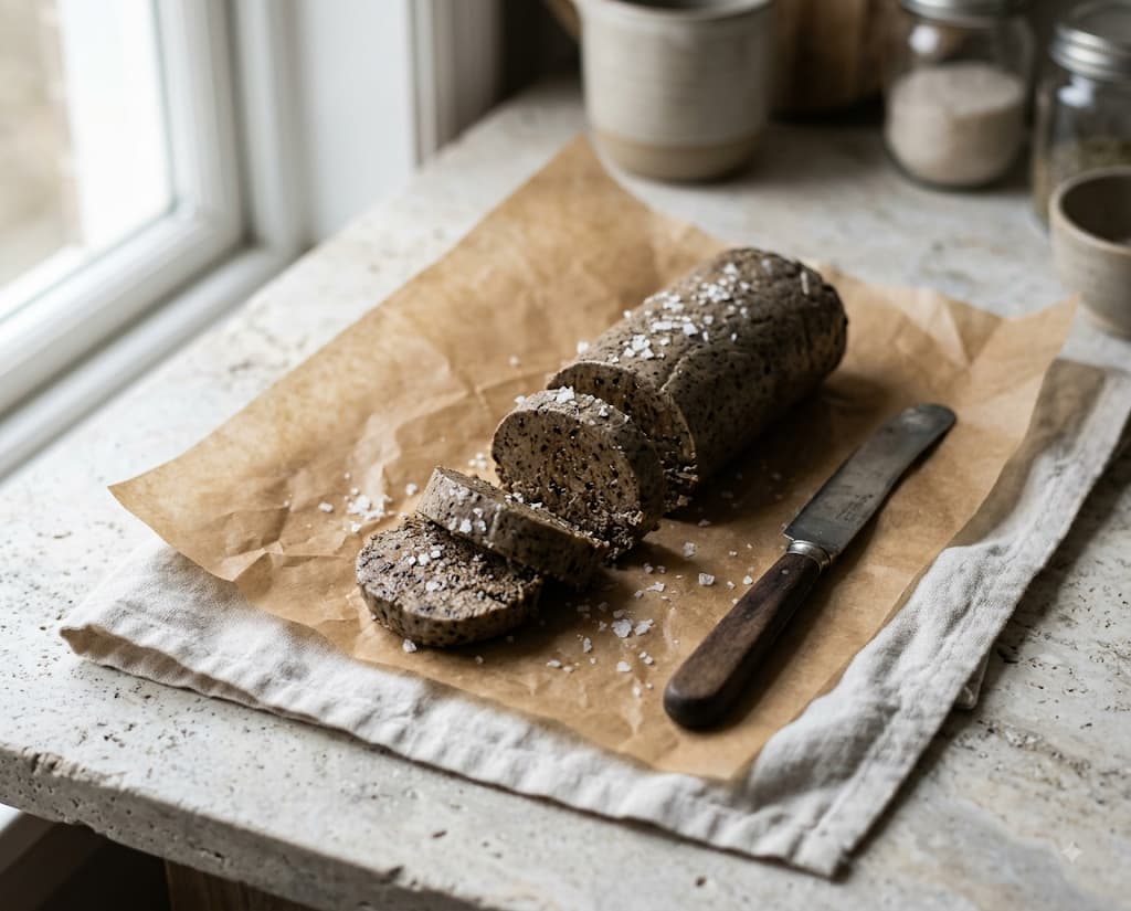 Black garlic in the dough